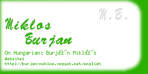 miklos burjan business card